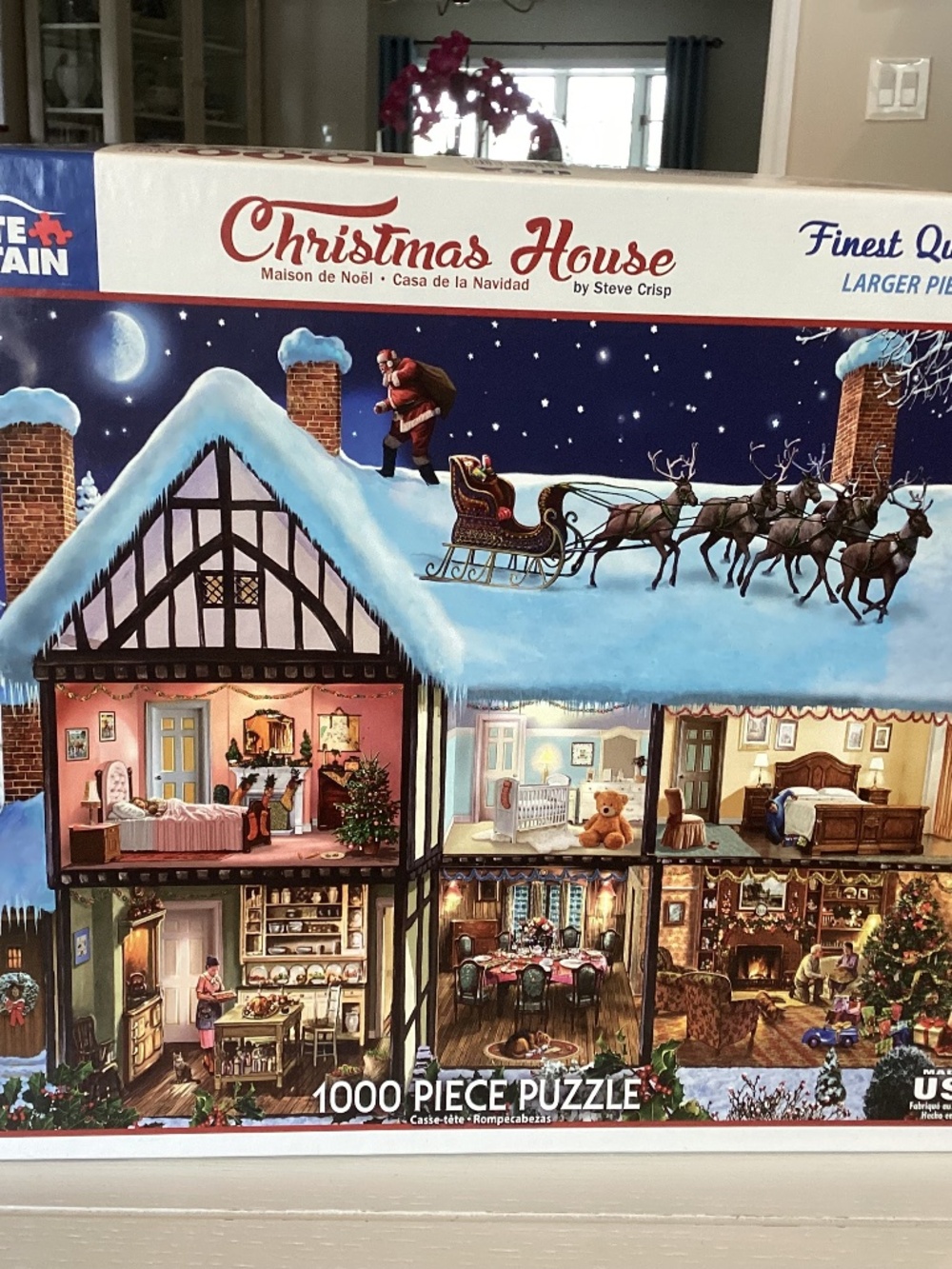 White Mountain “Christmas House” 1000-Piece Puzzle
